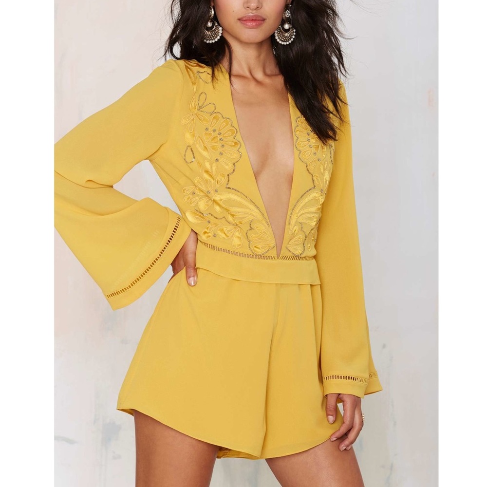 Nasty Gal Plunging Romper